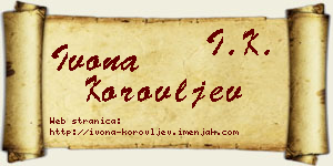 Ivona Korovljev vizit kartica